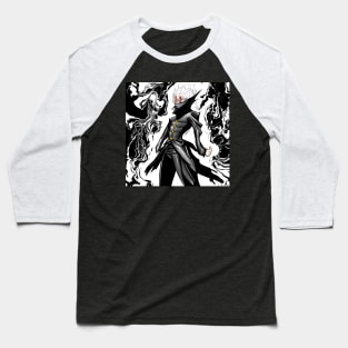 okarun in turbo ginny powers in ecopop dark style arts Baseball T-Shirt